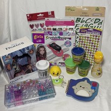 Pre Teen Girl Assorted Fun Hair Decorater, Journal, Beads and more Lot of 15