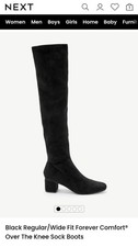 New Womens NEXT Over Knee Block Heel Stretch Sock Boots size 5 EU 38