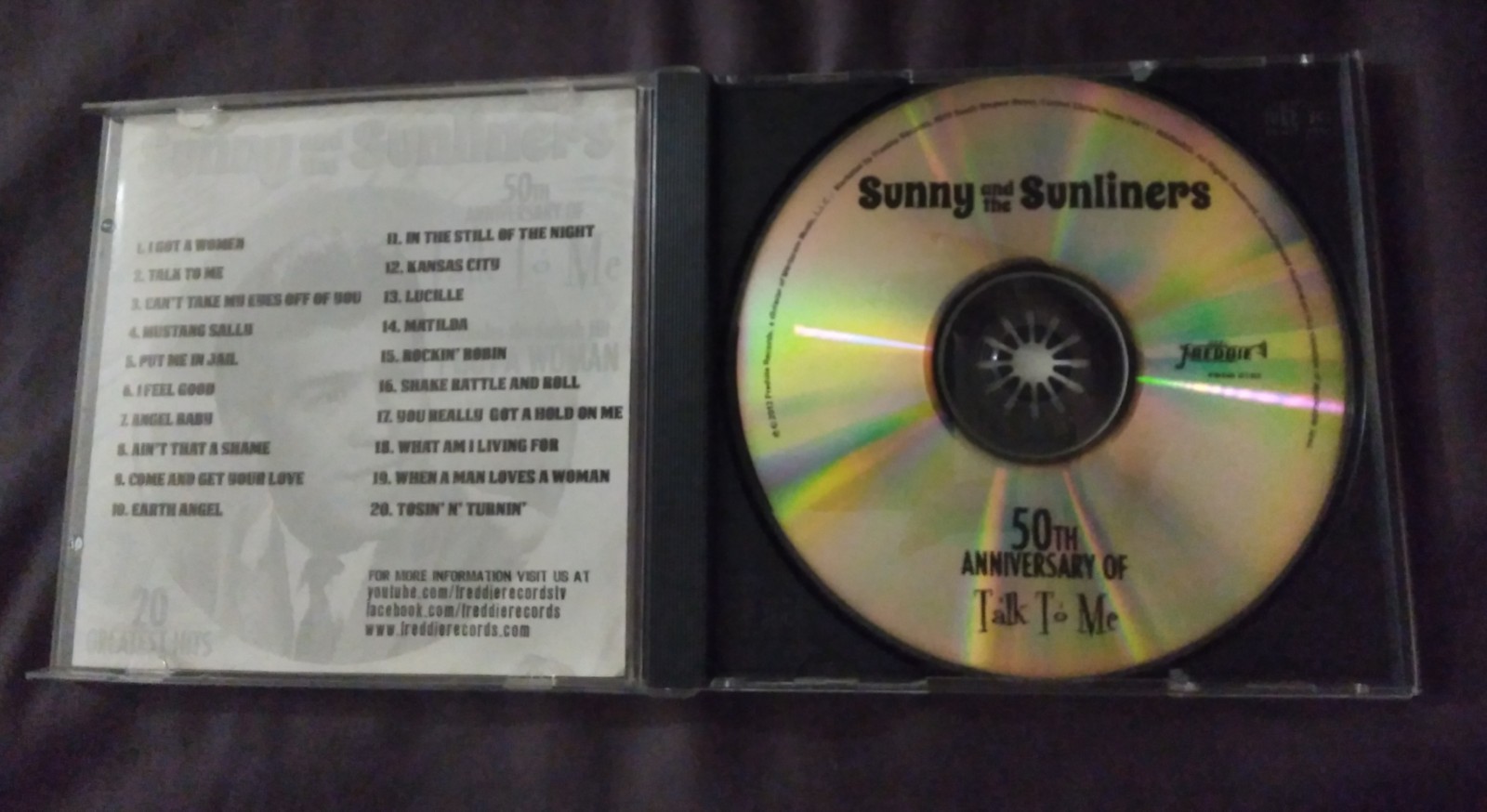 Sunny The Sunliners “20 Greatest Hits” Tejano Tex Mex Cd