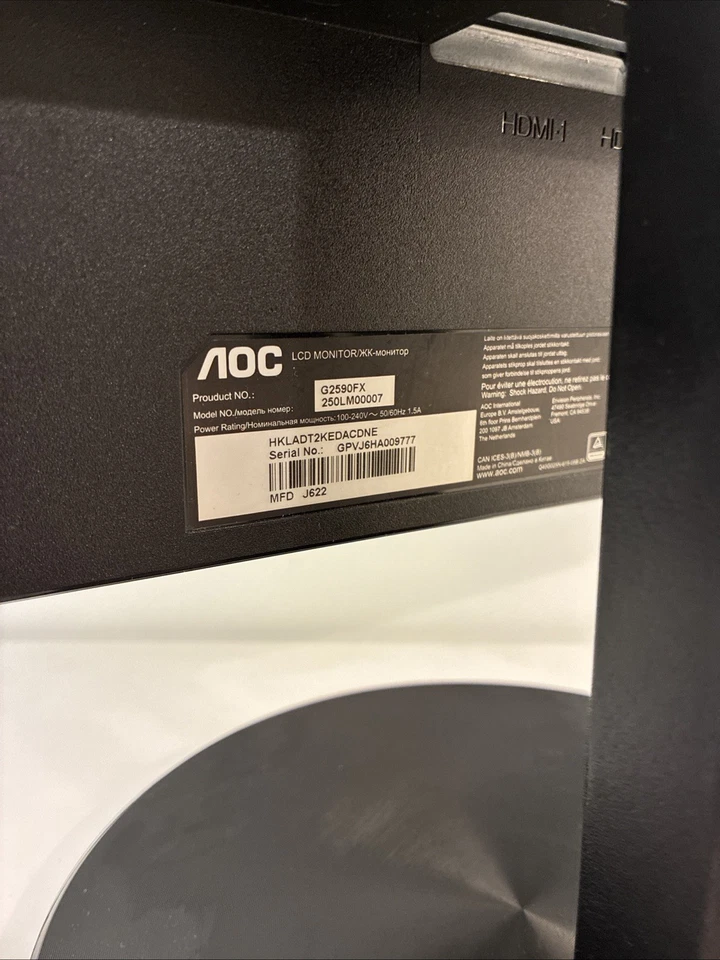 AOC G2490W1G4  144Hz 24” Gaming Monitor READ!!!! - Image 3 of 4