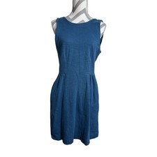 Madewell Sleeveless Dress with Pockets Fit Flare Cotton Blend Size Medium