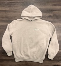 White Fox Vol 3 Oversized Hoodie Tan Puffy Logo Sweatshirt Womens S/M