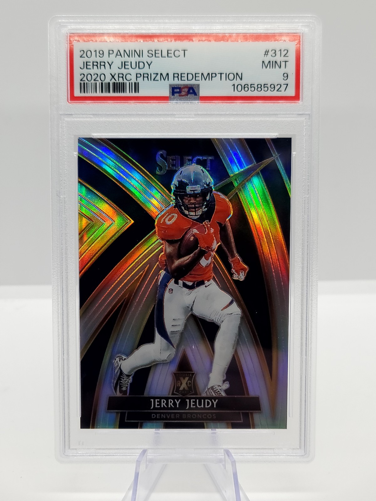 Jerry Jeudy 2019 Panini Select XRC Silver Prizm PSA 9 Broncos/Cleveland Browns!