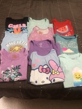 Lot of 10 Girls Summer Short Sleeve And Sleeveless Size 6 7