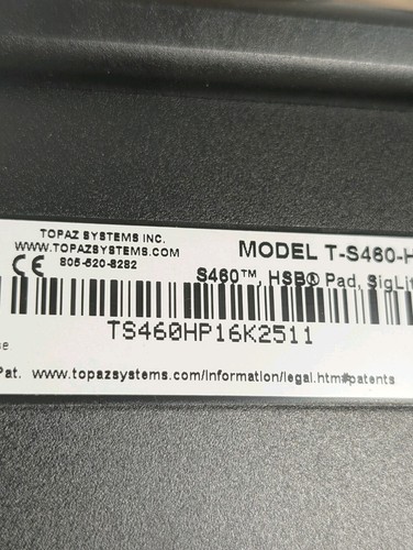 *Mint* Topaz T-S460-HSB-R USB Electronic Signature Capture Pad - Afbeelding 4 van 6