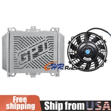 Radiator+Fan for Kawasaki Ninja 500 EX500 w/Guard Cover Protector 1987-1993