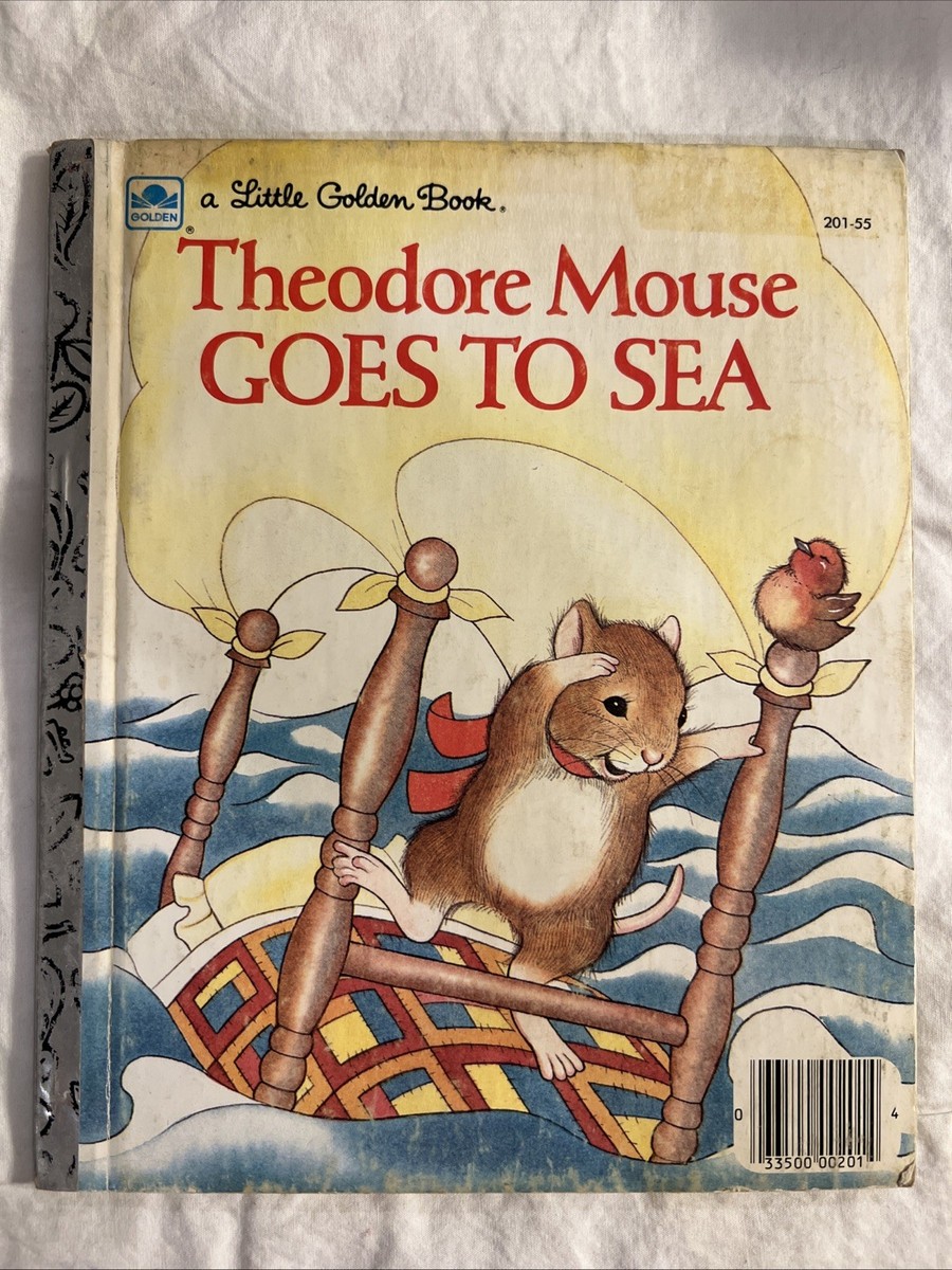 Vintage A Little Golden Book Theodore Mouse Goes To Sea 201-55 Vintage A Little Golden Book Theodore Mouse Goes To Sea 201-55