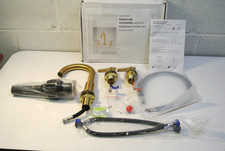 Signature Hardware 466426 Lentz Widespread Bathroom Faucet - Brushed Gold READ