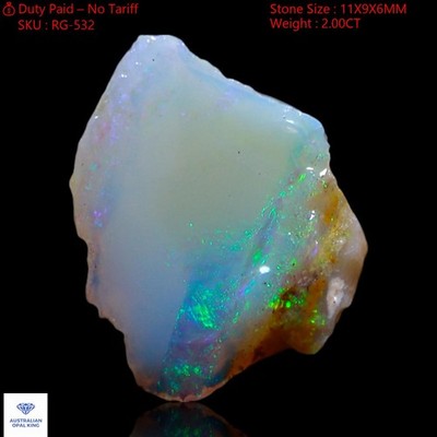 2.00 Cts Natural Fire Opal Rough Wire Wrap Gemstone Earrings Making 11x9x6 mm