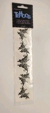 Temporary Tattoo Body Art Butterfly Black White Silver Arm Band