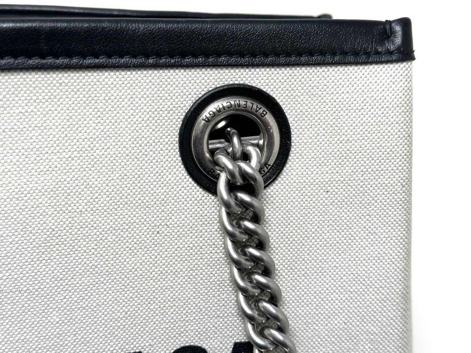 Balenciaga 759941 Naturel Duty Free Small Logo Tote Bag Purse Entrupy Certified thumbnail 12