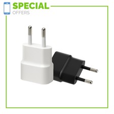 EU USB Plug Head Universal Adapter European 2-Pin Wall Charger Travel Socket