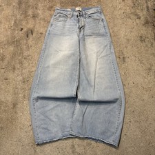 Universal Thread Women  s Mid Rise Super Wide Leg Baggie Jeans Size 4 Light Wash