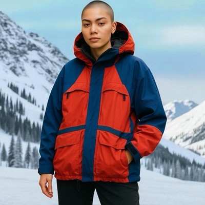 Nike ACG Winter Skiing Snowboarding Jacket Orange Blue Vintage 90s (?) Sz L
