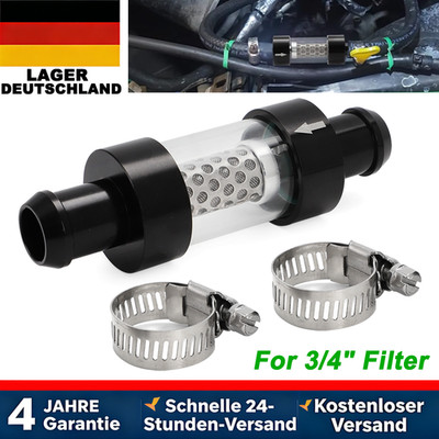 For 3/4'' Filter Inline Heater Core Coolant Filter & Inspection System Kit NEW
