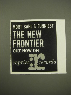 1961 Reprise Records Ad - Mort Sahl's Funniest the new Frontier out now