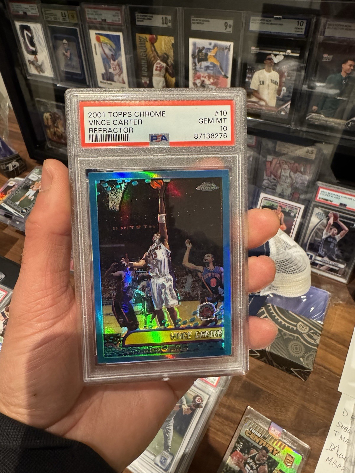 2001 Topps Chrome Refractor Vince Carter #10 PSA 10!