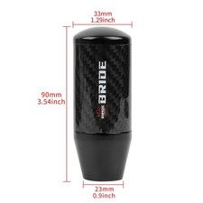 Jdm 90mm Universal Bride Black Aluminum Carbon Fiber Manual Gear Shift Knob New Jdm 90mm Universal Bride Black Aluminum Carbon Fiber Manual Gear Shift Knob New