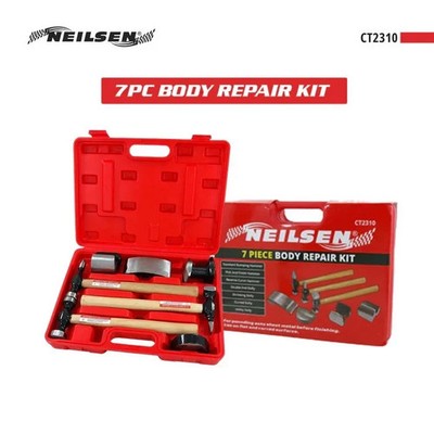 Neilsen Auto Karosserie Verkleidung Ausbeulen Reparatur Werkzeug Kit Hämmer Dolly Set 7tlg