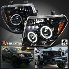 Jet Black Fits 2005-2008 Frontier 05-07 Pathfinder Led Halo Projector Headlights Jet Black Fits 2005-2008 Frontier 05-07 Pathfinder Led Halo Projector Headlights