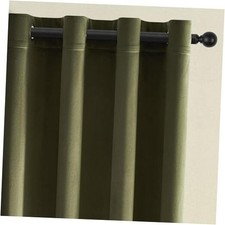 Velvet Blackout Curtains 84 Inches 52"W x 84"L Pack of 2 Olive Green