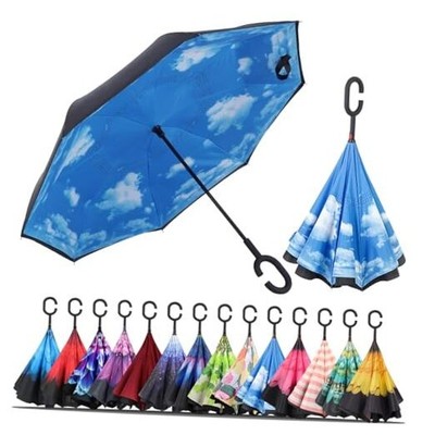  Umbrella,Inverted Reverse Upside Down Umbrellas with C-Shaped high clouds