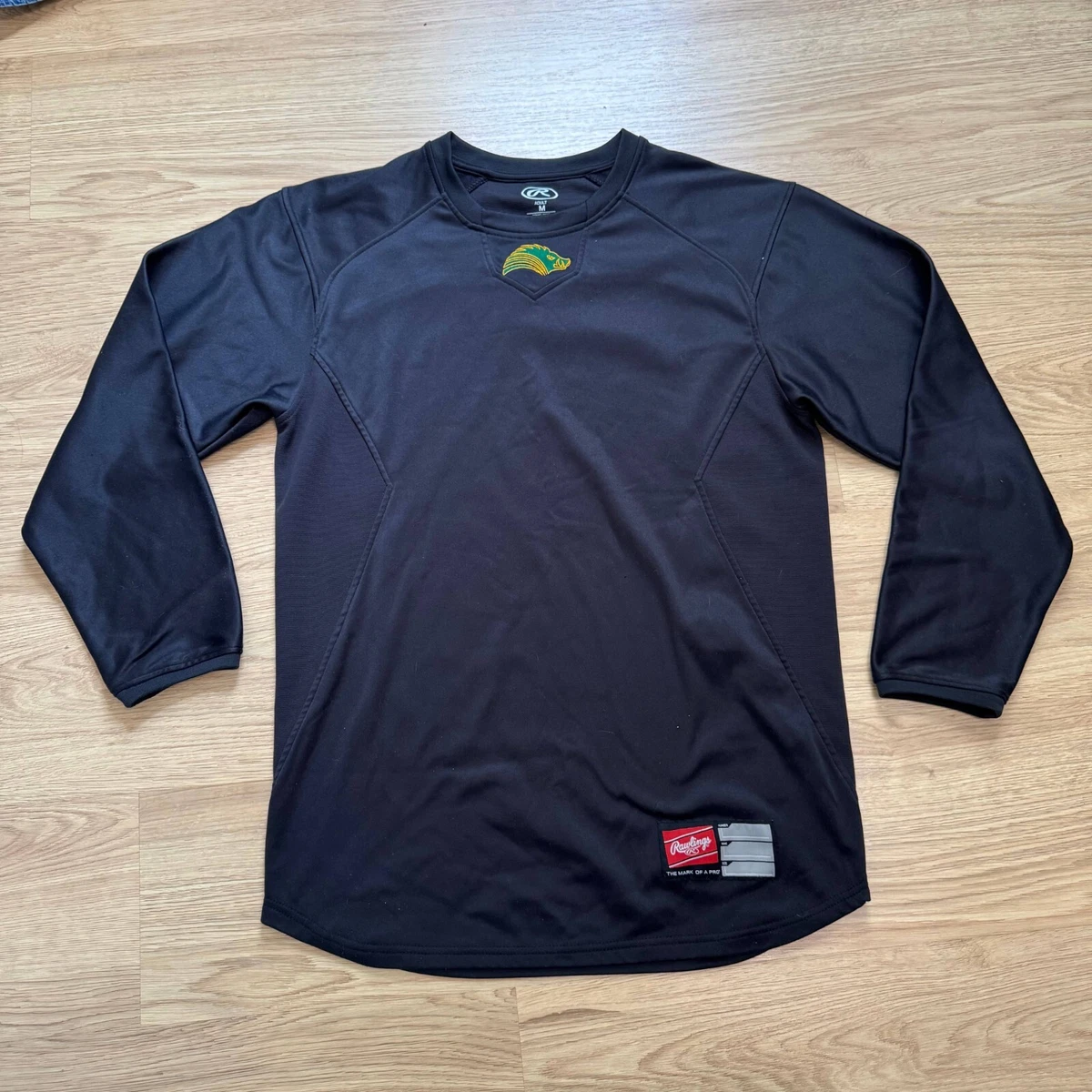 Maillot De Baseball Rawlings Adulte 2XL – Maille Boutonnée Vintage Doré – Occasion