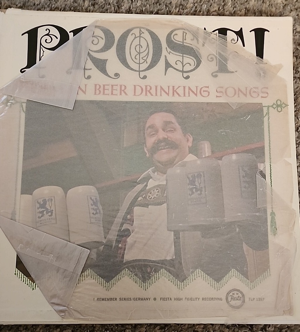 Prost! German Beer Drinking Songs LP Willi Rose Otto Kermbach