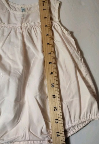 Mameluco de una pieza vintage raro bebé niña Feltman Bros hecho a mano rosa suave - Imagen 11 de 11