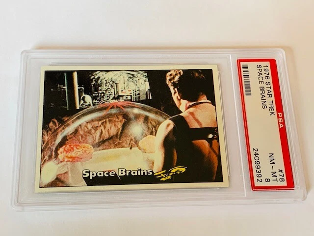 Star Trek Trading Card Captains Log 1976 Topps PSA 8 Space Brains #78 Monster sp - Imagem 2 de 3