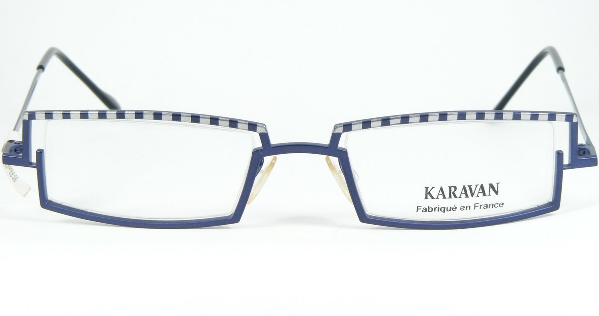 KARAVAN 5318 587 BLUE /SILVER EYEGLASSES GLASSES METAL FRAME 46-20