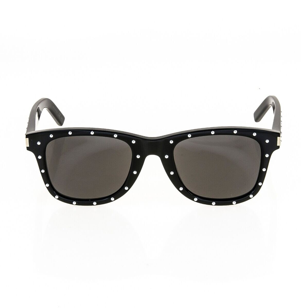 SAINT LAURENT Occhiali da sole classici unisex 50 mm VINTAGE NUOVI YSL SL51 029 metallo nero strass borchie