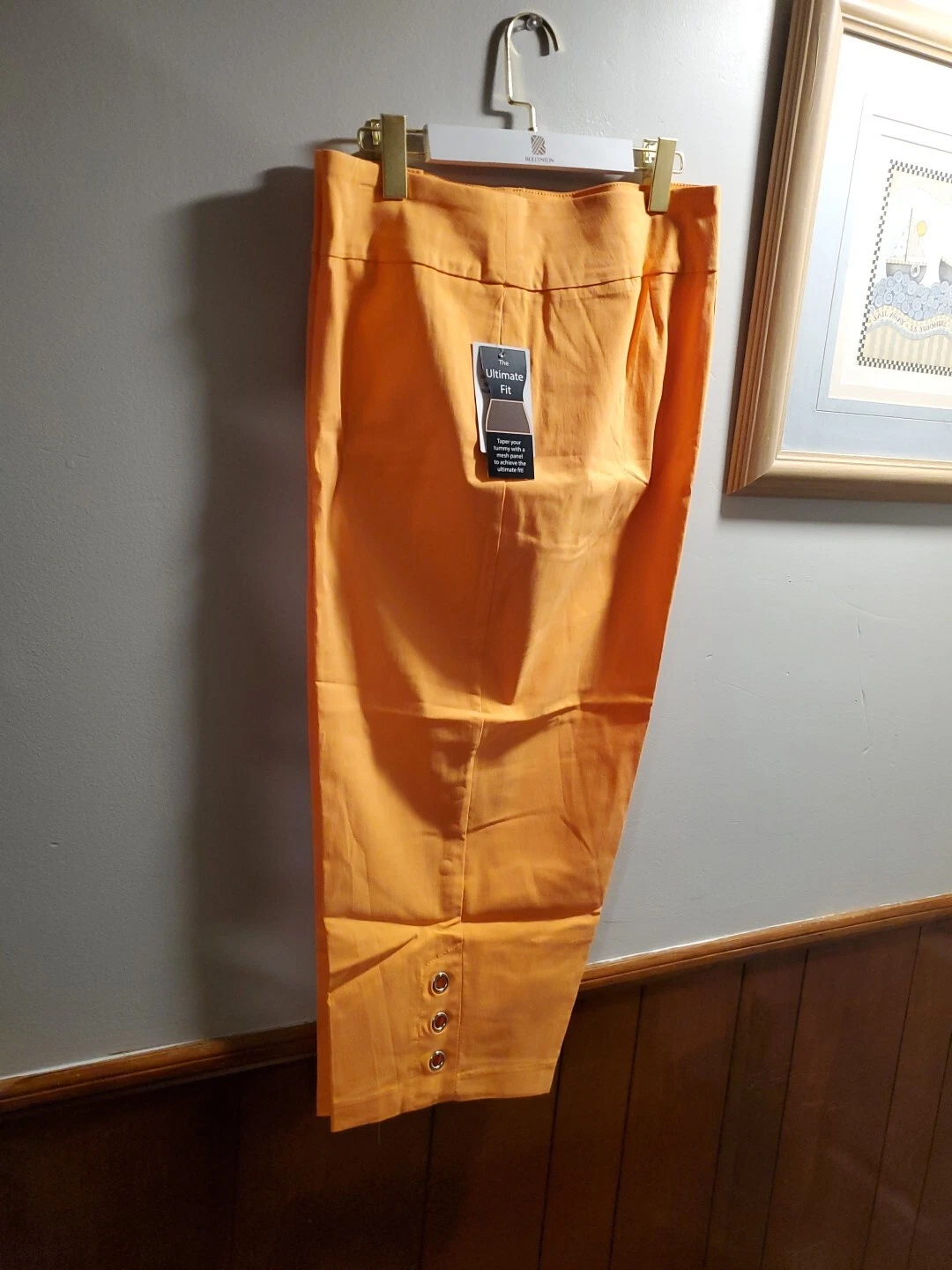 NWT Zac & Rachel Coral Capri Pants Womens Size 24 W Orange $58