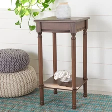 SAFAVIEH Tinsley Square Accent Table | Brown |