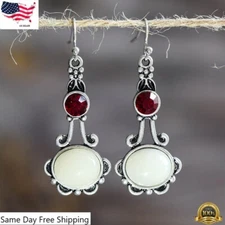 Fashion 925 Silver Dangle Drop Earrings Hook Women Turquoise Jewelry Ear Gifts