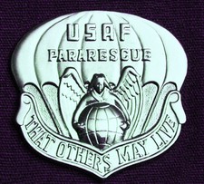 US AIR FORCE PARARESCUE PJ QUALIFICATION BADGE