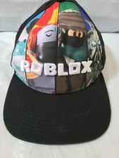 Roblox Embroidered Video Game Snapback Trucker Cap Hat, Youth, Black