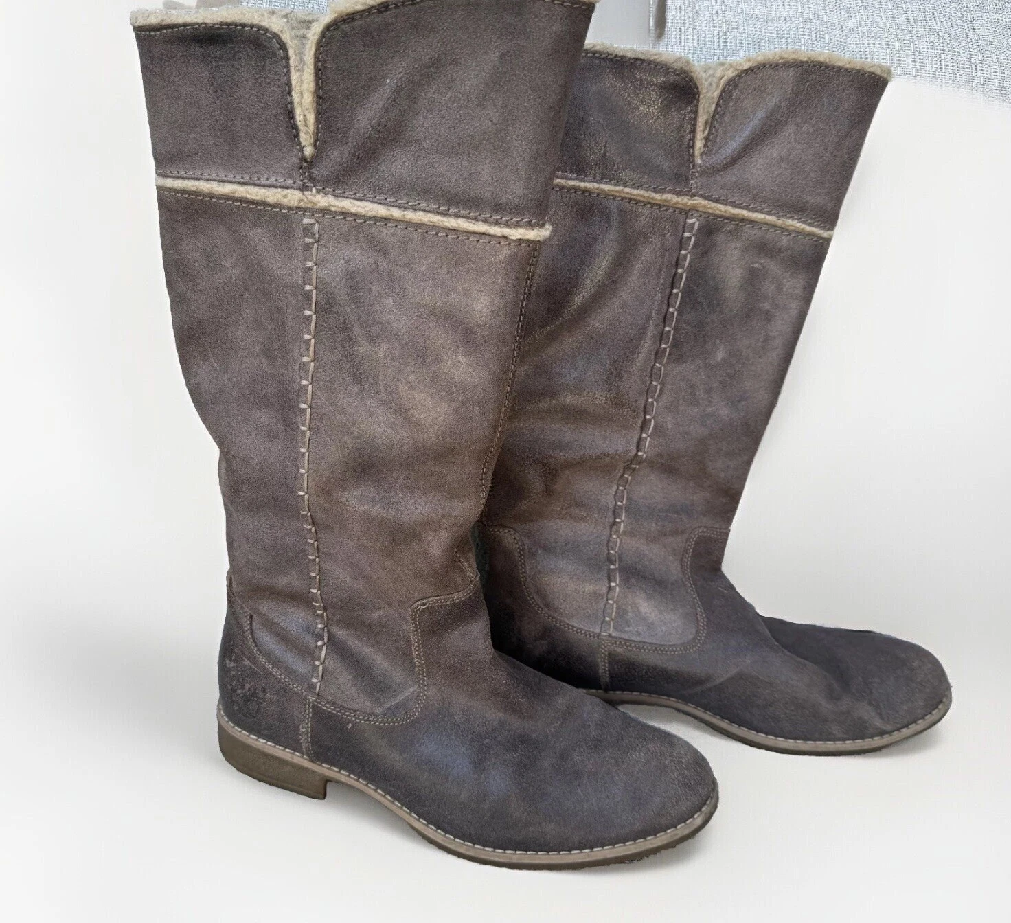 Stivali Timberland Shoreham alti al ginocchio pieghevoli marroni 25670M taglia 9 donna