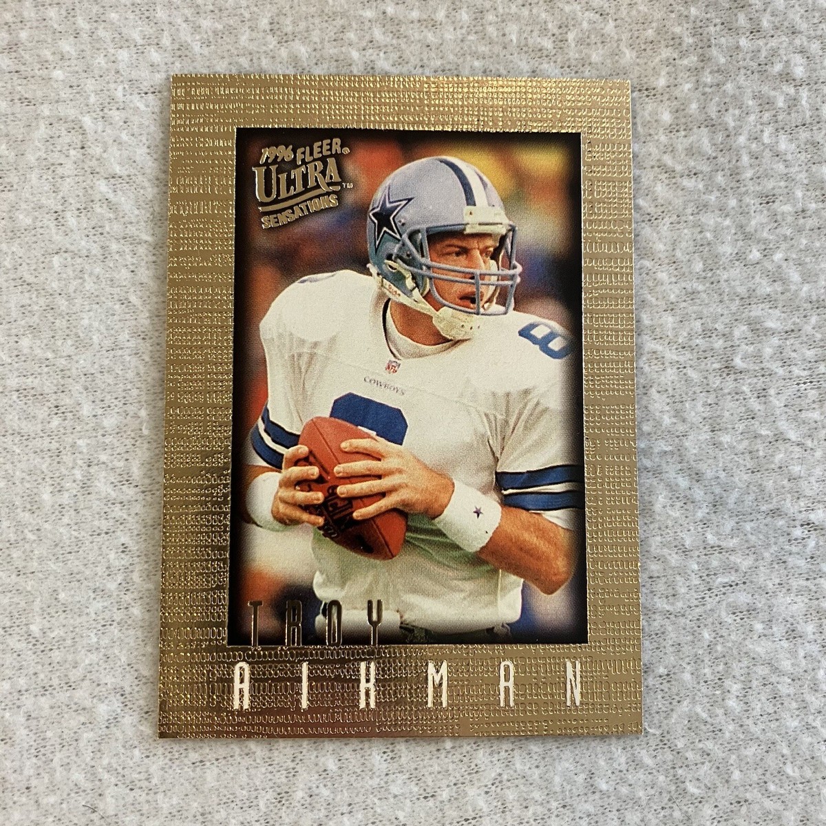 1996 Fleer Ultra Sensations Gold Troy Aikman #25 HOF Dallas