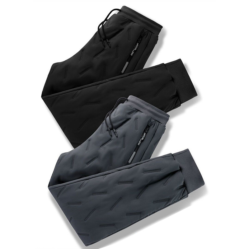 Men Fleece Thermal Trousers Lined Waterproof Athletic Joggers Winter