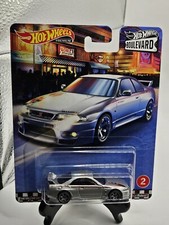 HOT WHEELS 2019 PREMIUM BOULEVARD NISSAN SKYLINE GT-R (R33) PNEUMATICI PILOTI REALI