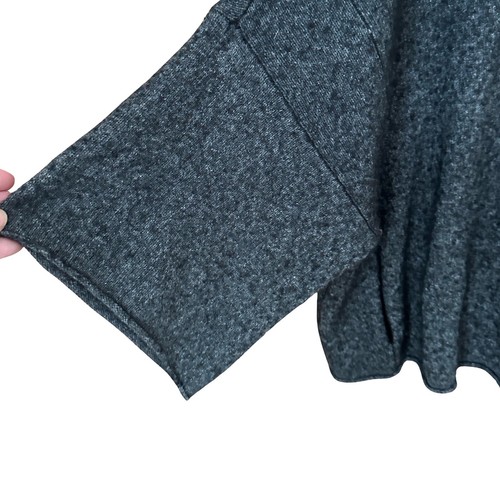 Eileen Fisher Soft Lambswool Blend Cardigan Front Short Swing Coat Shawl Collar - Picture 2 of 6