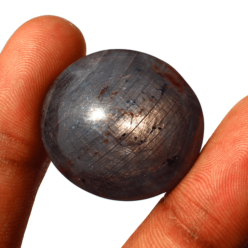 92 Cts Natural Star Ruby Top Quality 27.8mmx25.1mm Oval Cabochon Loose Gemstone - Picture 6 of 13