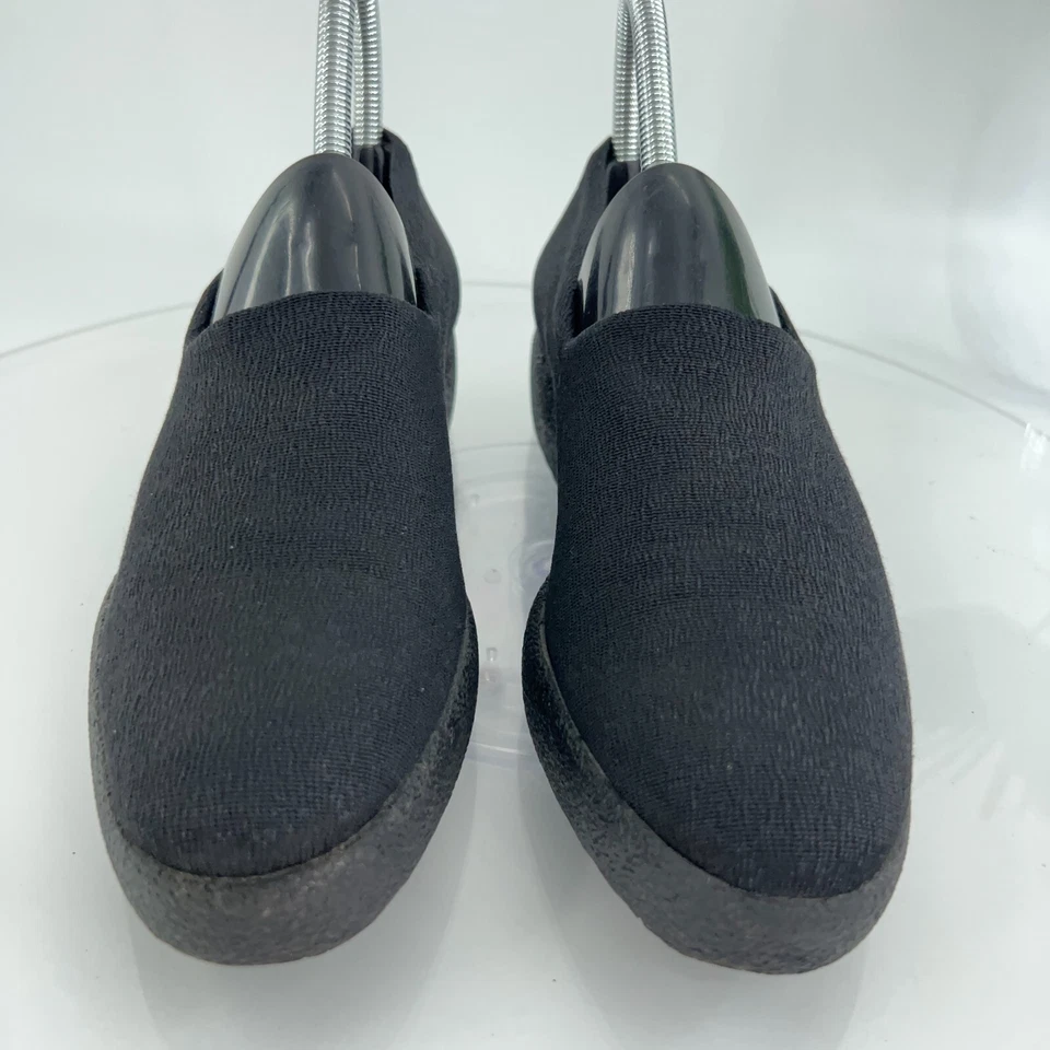 Mocasín Robert Clergerie Fretchyb Talla 6.5 Negro Tela Elástica Zapatos Cómodos Foto 3 de 4