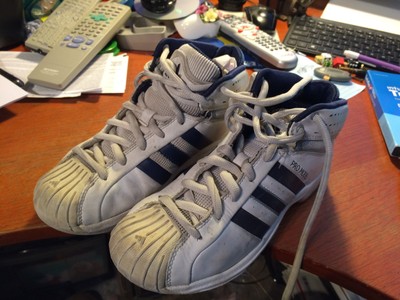 adidas pro model black white stripes