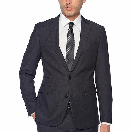 J. Ferrar Black Geo Birdseye Slim Fit 