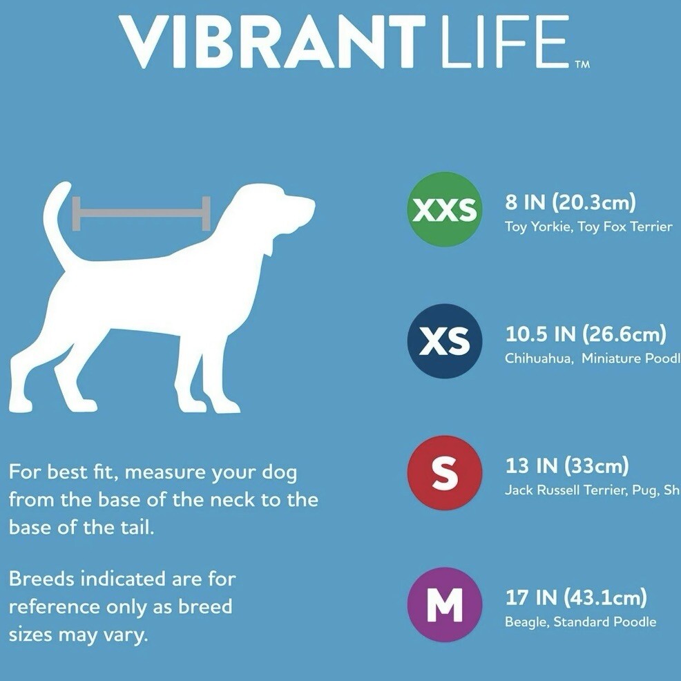 New Vibrant Life Pet Dog Sweater Blue Dog Bone Size M 17" Back Length 20-50 LBS