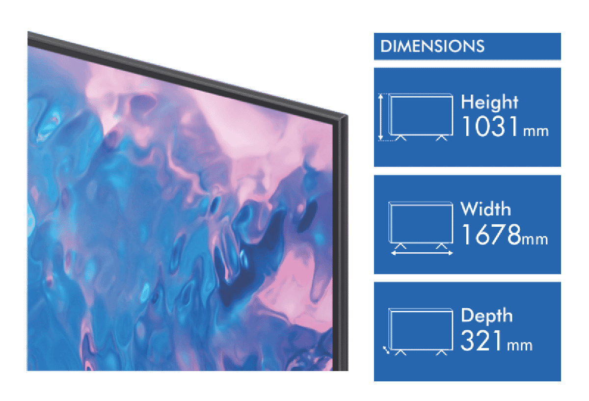 Samsung 75 Inch Q70C 4K UHD QLED Smart HDR TV 23 QA75Q70CAWXXY eBay