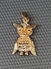 SCHMUCK - ANHÄNGER EULEN / EULE GOLDPLATTE #42