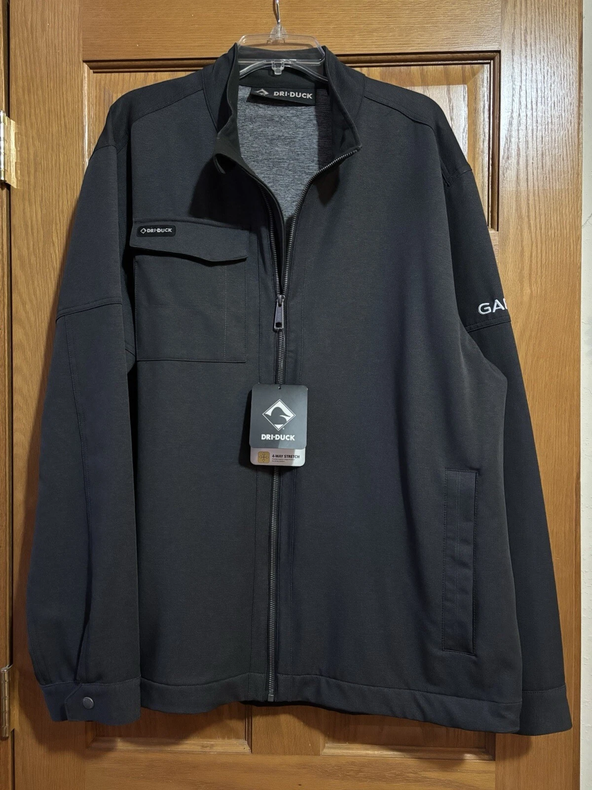 Dri Duck Jacket CHR Mens XL Black Full Zip Pockets Water Resistant NWT Garmin
